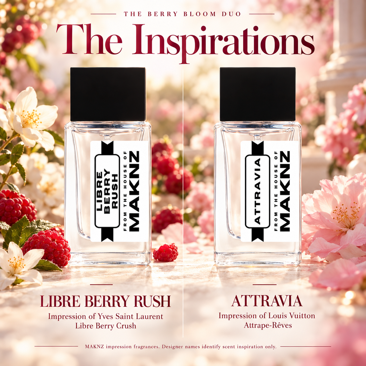 Berry Bloom Duo impressions of Yves Saint Laurent Libre Berry Crush and Louis Vuitton Attrape-Reves