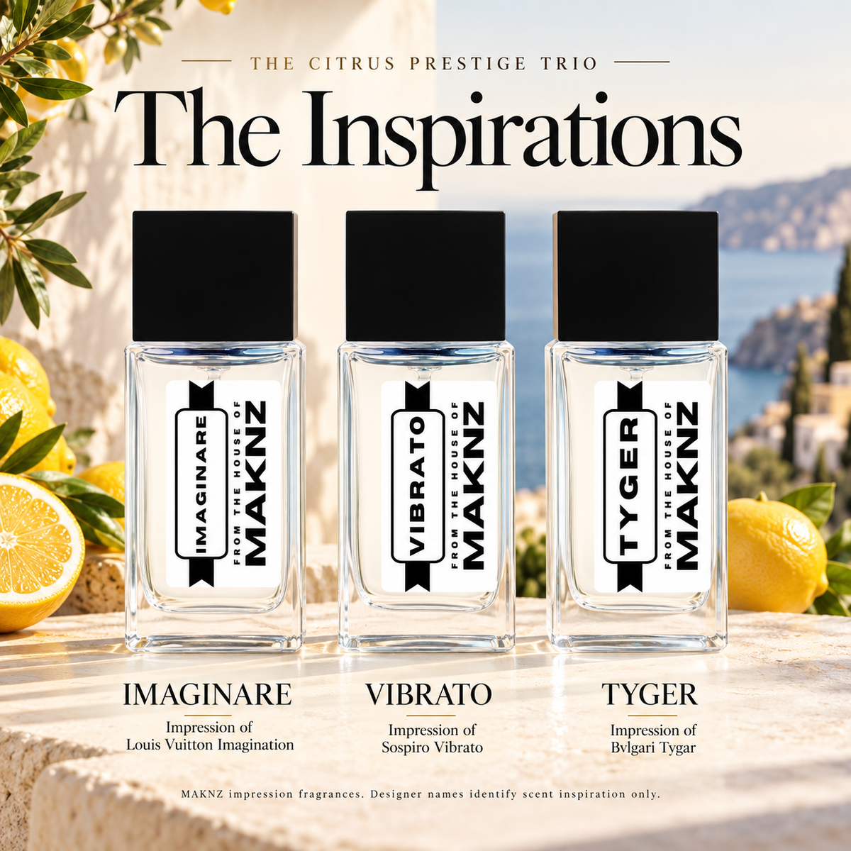 Citrus Prestige Trio impressions of Louis Vuitton Imagination, Sospiro Vibrato and Bvlgari Tygar