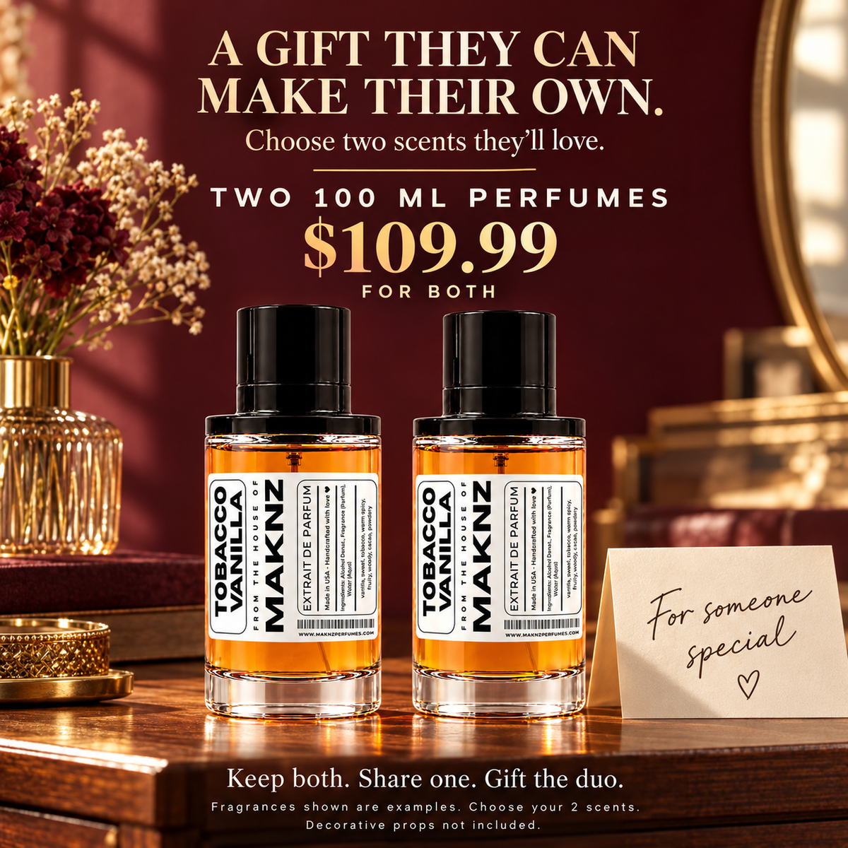 Luxury Gift Duo gifting: two 100 ml perfumes for $109.99